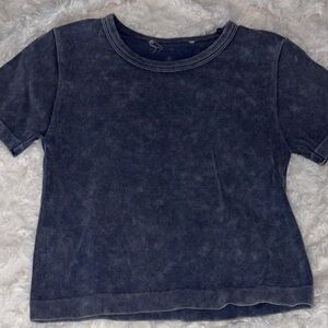 Aerie Washed Blue Short Sleeve Tee